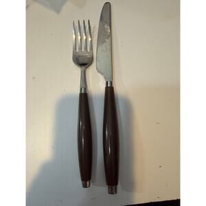 Fiesta Fiestaware fork and knife 2 Piece Hostess Set Chocolate